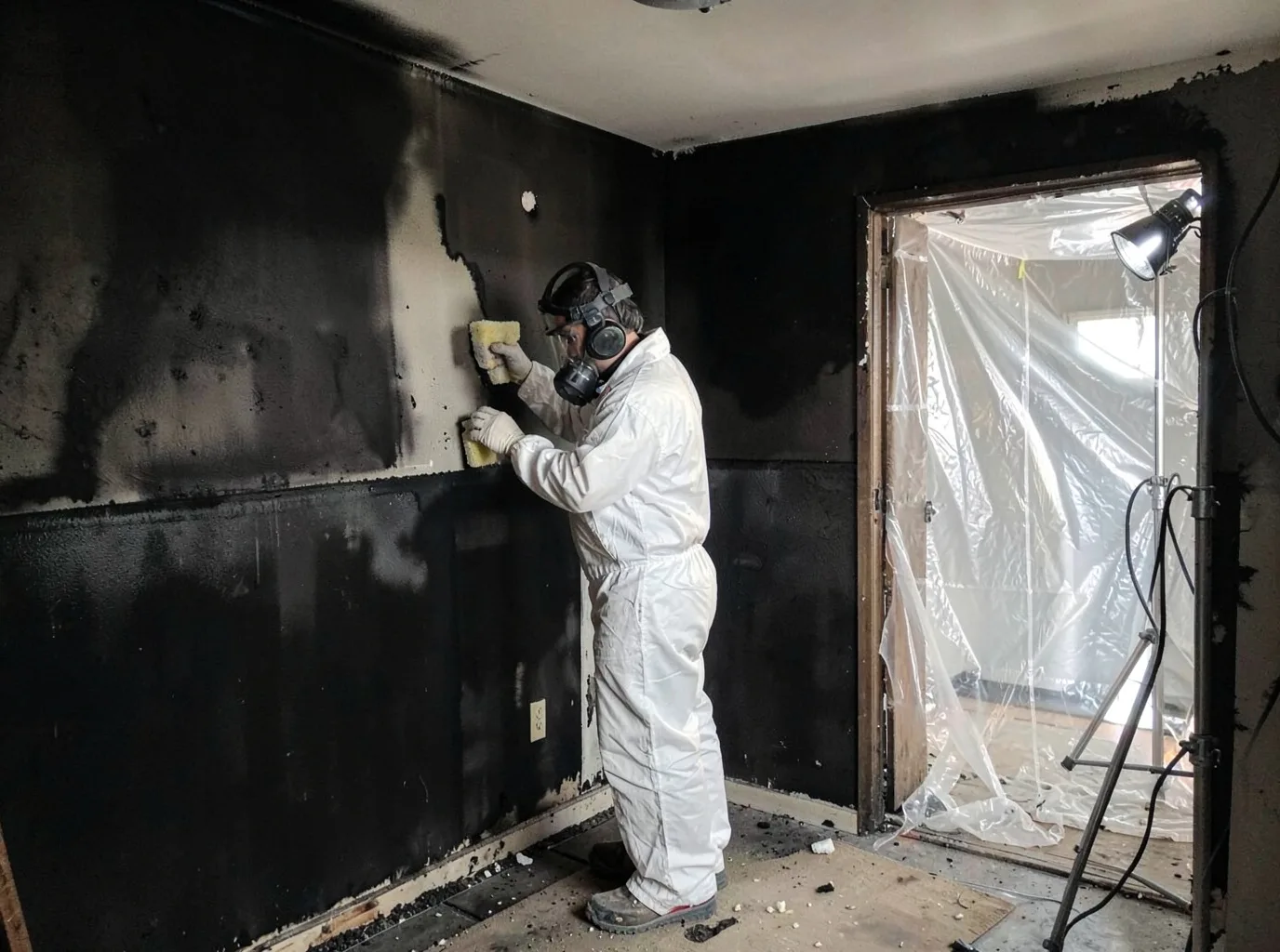 Fire Damage Restoration company in Palms, MI